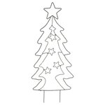 Ambiance Arbre de Noël à enfoncer de jardin avec 90 LED