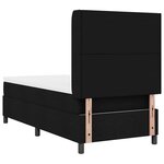 vidaXL Lit à ressorts avec matelas et LED noir 100 x 200 cm en tissu