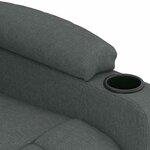 vidaXL Fauteuil électrique de massage Gris foncé Tissu
