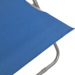 vidaXL Chaises de plage pliables 2 Pièces Acier et tissu oxford Bleu