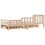 vidaXL Lit de jour avec tiroirs sans matelas 80x200 cm bois massif