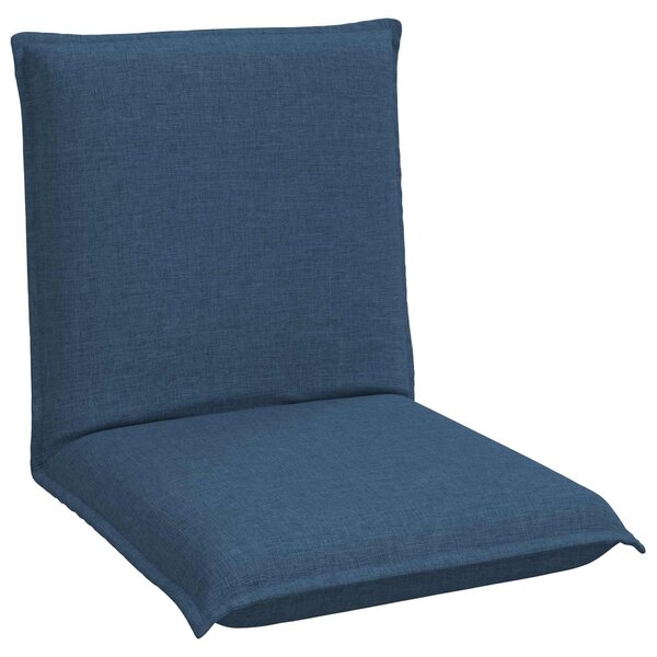 vidaXL Fauteuil de sol ajustable Bleu Tissu