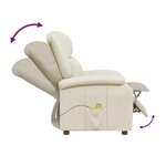 vidaXL Fauteuil de massage blanc crème similicuir
