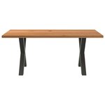 vidaXL Table à manger marron clair bois de chêne massif rectangulaire
