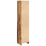 vidaXL Buffet haut 37 5x35x180 cm vieux bois bois d'ingénierie