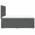 vidaXL Sommier à lattes de lit avec matelas Gris foncé 160x200cm Tissu
