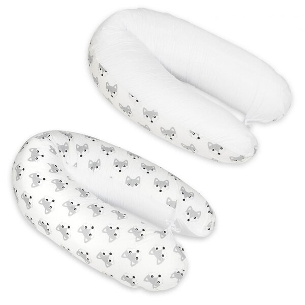 Coussin maternité pre/post natal usages multiples Renards   blanc