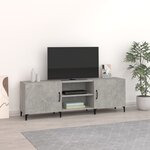 vidaXL Meuble TV gris béton 150x30x50 cm bois d'ingénierie