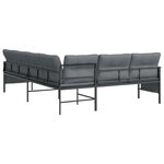 Canapé d'angle de jardin 230 x 168 x 65 cm acier et textilène anthracite 02_0013206