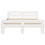 vidaXL Cadre de lit sans matelas blanc 200x200 cm bois massif de pin