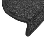 vidaXL Tapis d'escalier 10 pièces 56 x 17 x 3 cm Anthracite Demi-rond