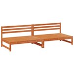 vidaXL Sofa de jardin milieu Pin massif Brun Ciré 240 x 84 x 70 cm