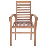 vidaXL Chaises à dîner 8 Pièces avec coussins beige Bois de teck solide