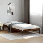 vidaXL Cadre de lit sans matelas chêne fumé 90x200 cm