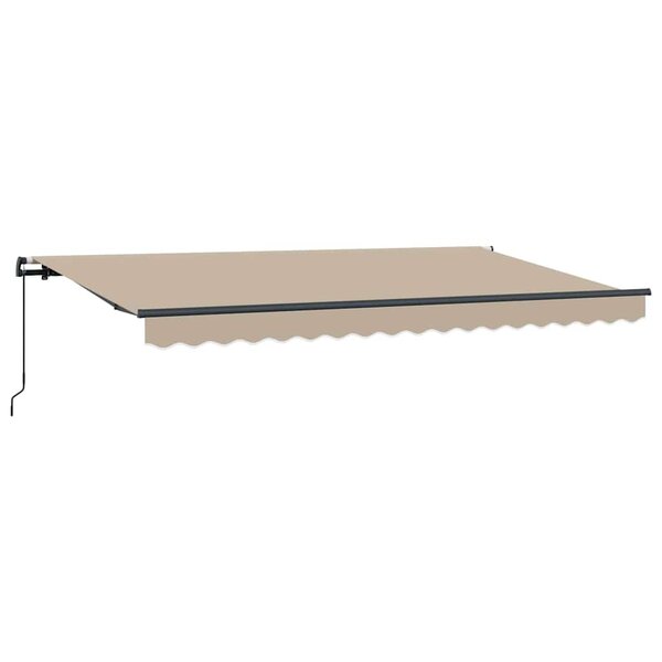 vidaXL Auvent Rétractable Beige 400 x 200 cm Polyester  Aluminium