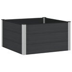 vidaXL Jardinière surélevée Noir 100 x 100 x 54 cm