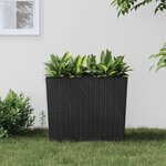 vidaXL Jardinière et intérieur amovible anthracite 12 /44 L rotin PP