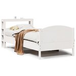 vidaXL Cadre de lit sans matelas blanc 75x190 cm bois de pin massif