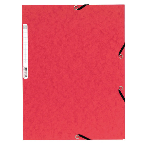 Chemise 3Rabat 4,5/10ème ELAST+ETIQ ROUGE EXACOMPTA