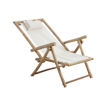 Chaise relax pliante en bambou