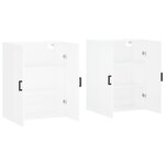 vidaXL Armoires murales 2 Pièces blanc 69 5x34x90 cm
