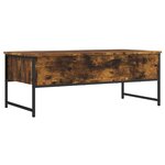 vidaXL Table basse chêne fumé 101x49x39 5 cm bois d'ingénierie