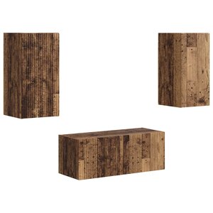 vidaXL Ensemble meuble TV 2 Pièces Bois ancien Bois d'ingénierie