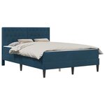 vidaXL Cadre de lit avec matelas Bleu 120 x 200 cm Velours