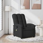 vidaXL Fauteuil inclinable de massage noir tissu