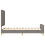 vidaXL Cadre de lit avec tête de lit Taupe 120 x 190 cm tissu