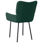 vidaXL Chaises à manger lot de 2 Vert foncé Velours
