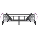 vidaXL Transat Noir 200 x 62 x 59 5 cm Textilène