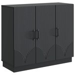 vidaXL Buffet Noir 89 x 34 5 x 77 cm Bois d'ingénierie
