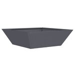 vidaXL Jardinières en acier  5 pièces  anthracite  50x50x15 cm