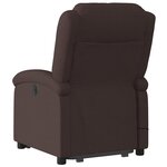 vidaXL Fauteuil inclinable de massage électrique Marron foncé Tissu