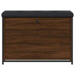 vidaXL Banc à chaussures avec tiroir rabattable chêne fumé 82x32x56 cm