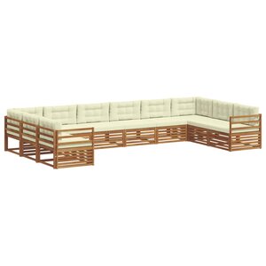 vidaXL Ensembles de canapés avec coussin 3 Pièces Naturel et Crème