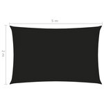 Vidaxl voile de parasol tissu oxford rectangulaire 2x5 m noir