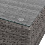 vidaXL Salon de jardin 6 Pièces avec coussins résine tressée gris