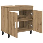 vidaXL Unité de vanité de salle de bain Chêne artisanal