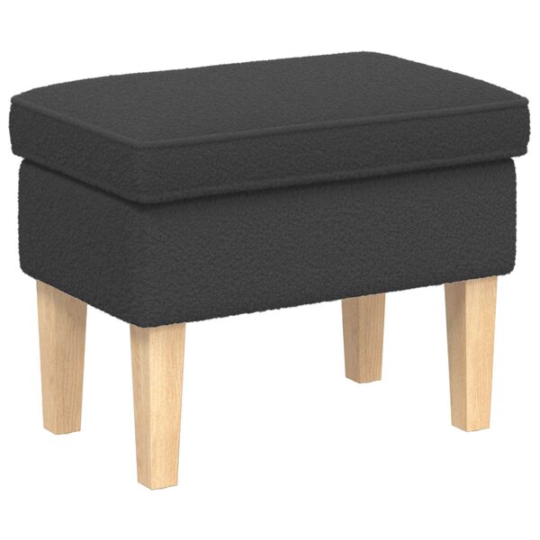 vidaXL Pouf Gris foncé 55 x 35 x 41 cm Bouclé