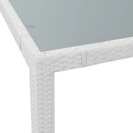 vidaXL Salon de jardin 9 Pièces Résine tressée Blanc-crème