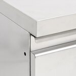 vidaXL Armoires de cuisine commerciale avec 2 tiroirs 2 Pièces Inox