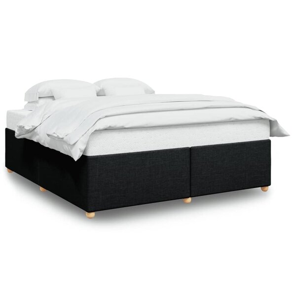 vidaXL Cadre de lit sans matelas noir 180x200 cm tissu