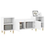 vidaXL Meuble TV Blanc 160x35x55 cm Bois d'ingénierie