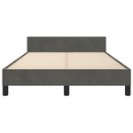 vidaXL Cadre de lit sans matelas gris foncé 120x190 cm velours