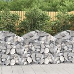 vidaXL Panier de gabions arqué 100x30x80/100 cm Fer galvanisé