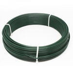 Fil de tension en acier galvanisé plastifié pour grillage ou autre - 50 m x 2.4mm ø - vert