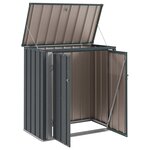 vidaXL Boîte de Rangement de Jardin Noir 101 5 x 57 x 100 5 cm Acier