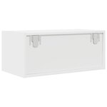 vidaXL Meuble TV blanc 60x31x25 5 cm bois d'ingénierie